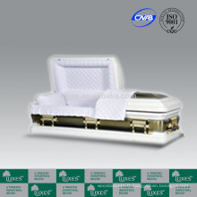 LUXES Style américain blanc 18ga cercueil métallique cercueil blanc de cercueils